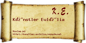 Künstler Eulália névjegykártya